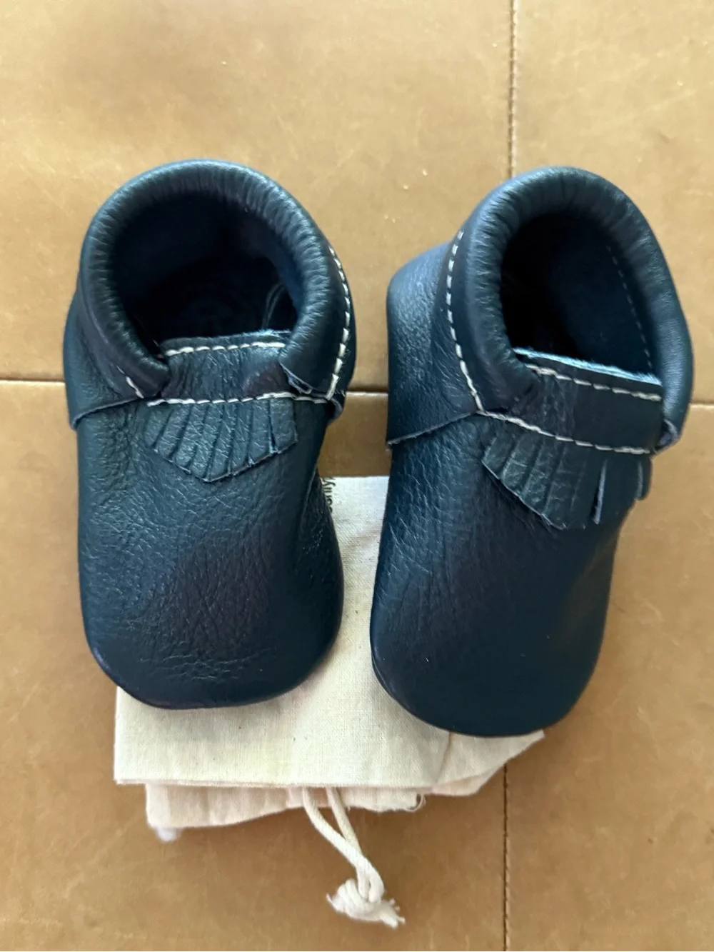 Freshly Picked Navy Moccasin Size 2